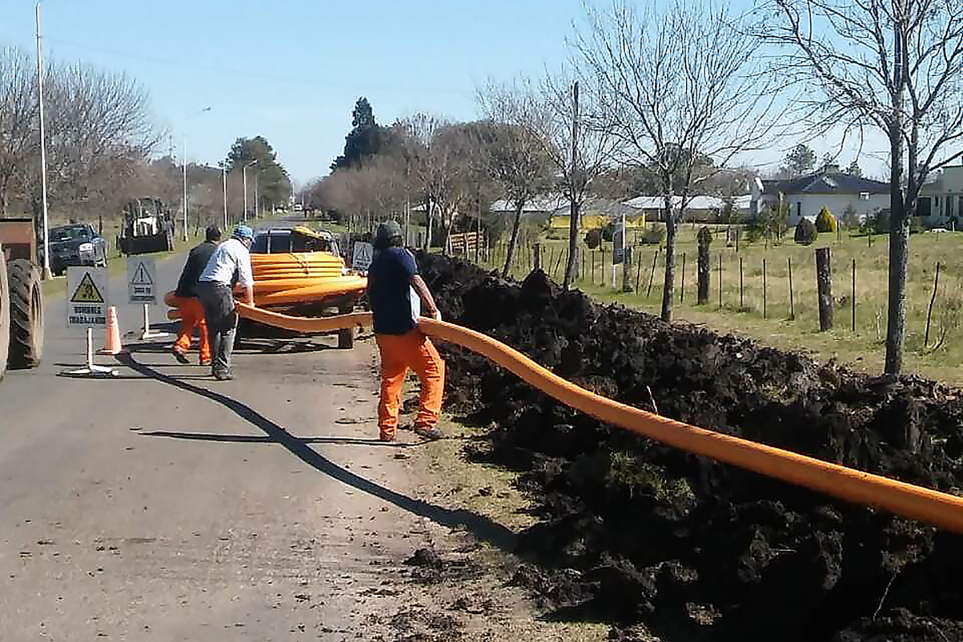 Iniciaron Las Obras De Tendido De La Red De Gas Natural En Gilbert MPIyS