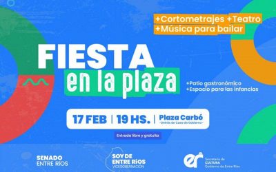 Con proyección de cortometrajes, música y teatro, se realizará “Fiesta en la Plaza”
