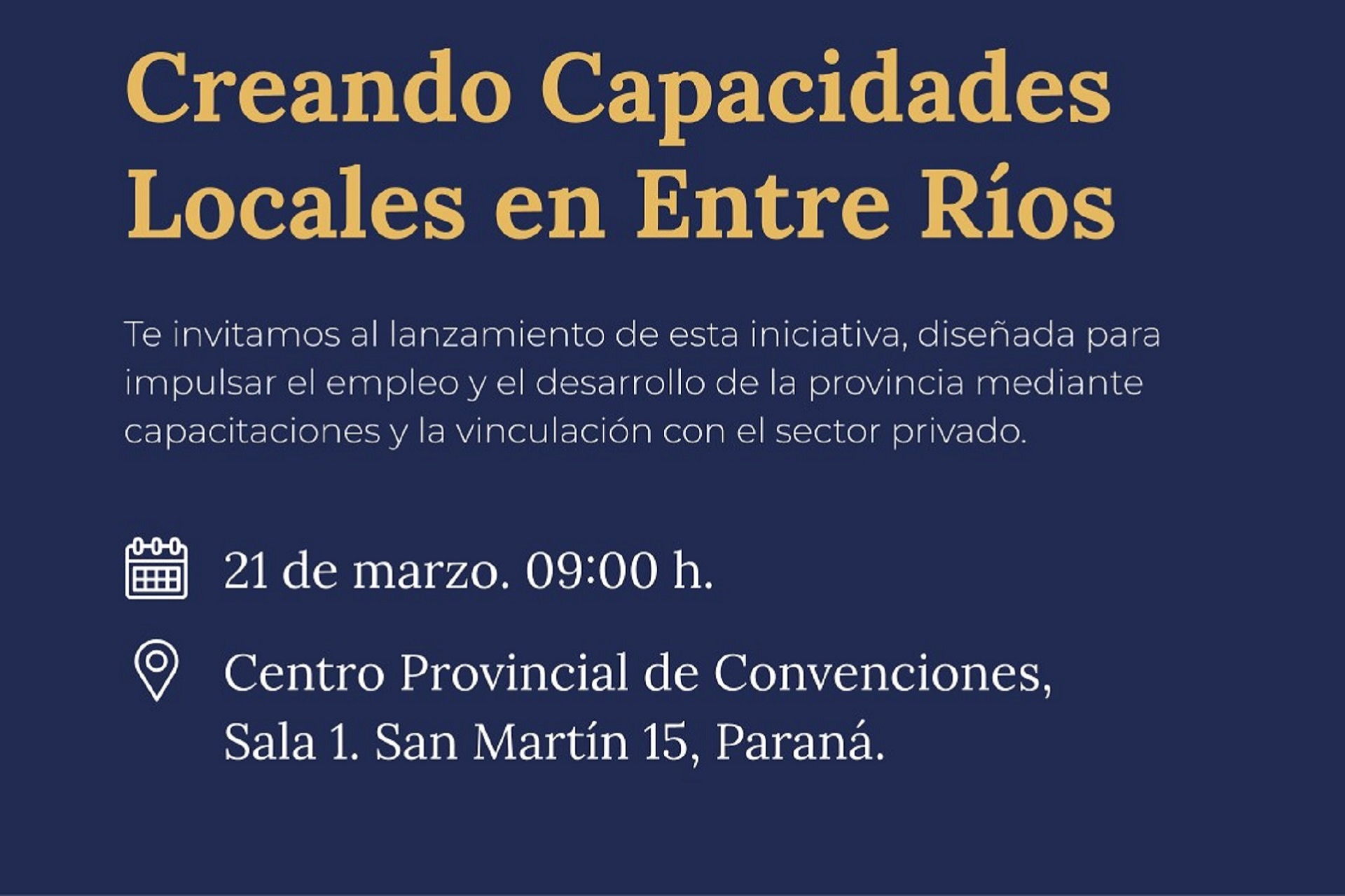 Se lanza en la provincia el programa Creando Capacidades Locales